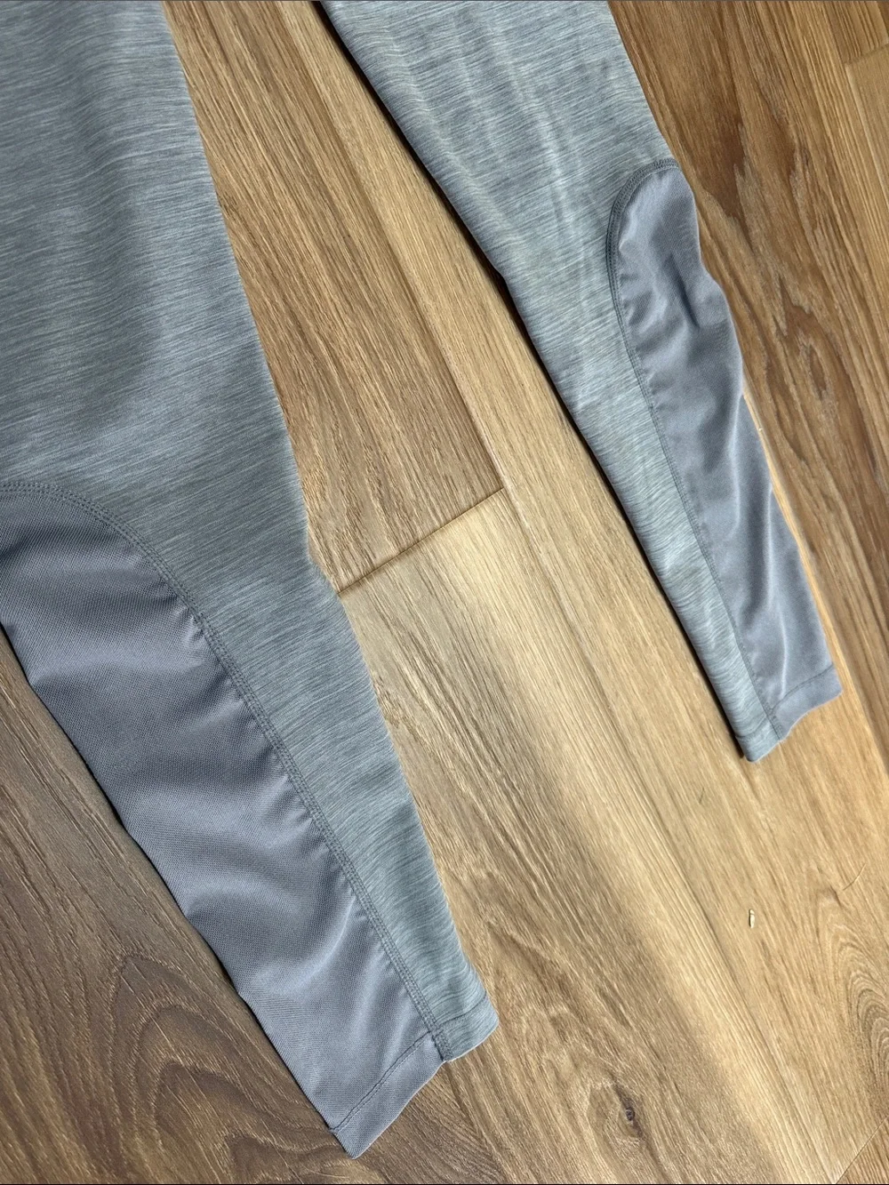 Nike Heather Gray Athletic Leggings with Black Pro Waistband
